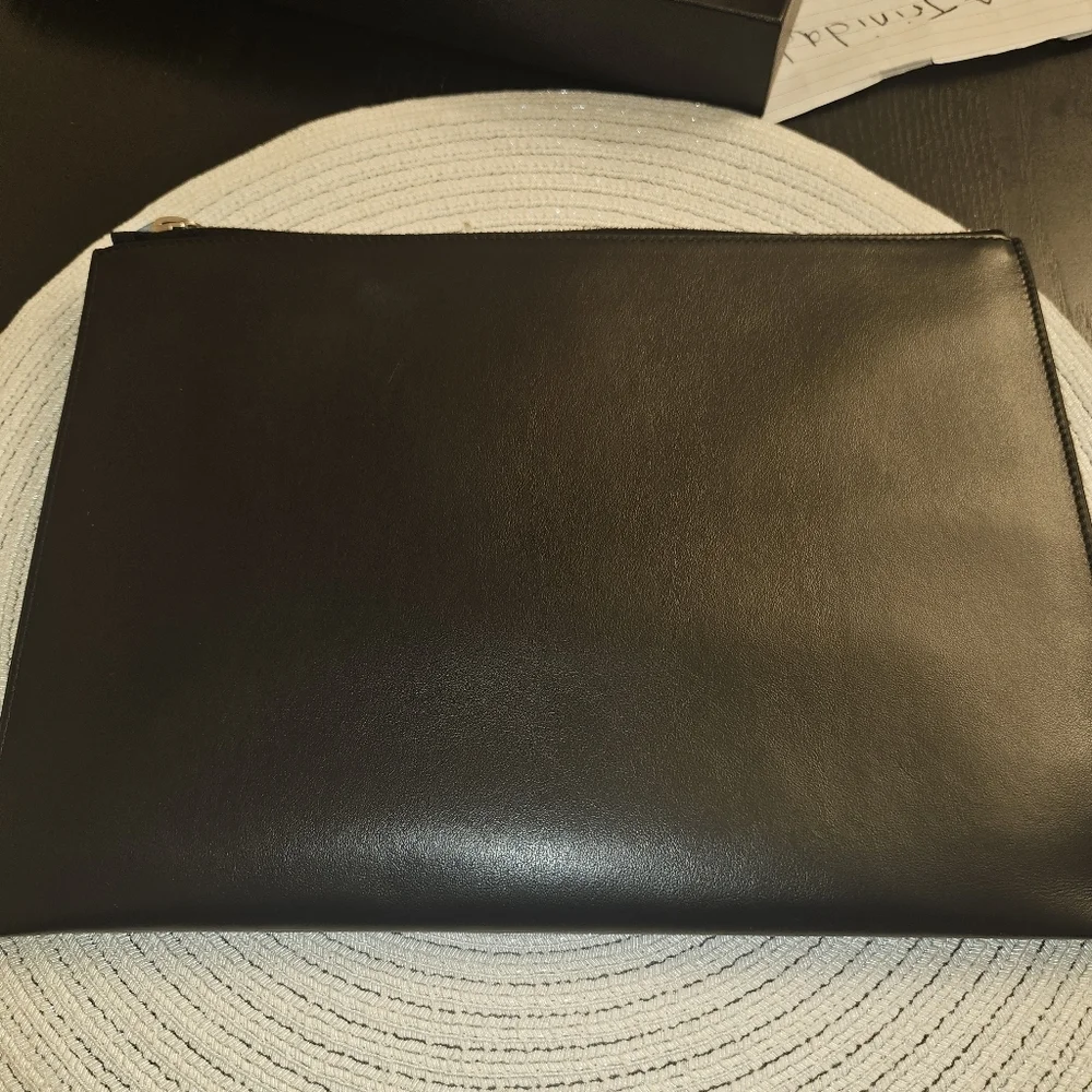 Saint Laurent Leather Zip Pouch / Document Holder - Picture 2 of 9